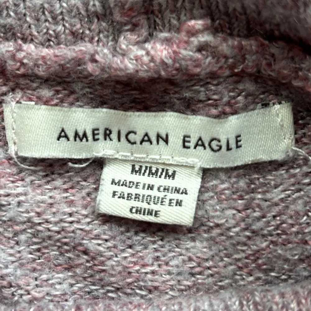 American Eagle Soft Purple Pink Oversized Dreamspun Cowl Neck Sweater Medium - Picture 6 of 9